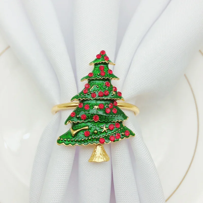 Wholesale Christmas Tree Enamel Napkin Ring Christmas Napkin Ring Set Gold Luxury Napkin Ring Holder for Table Decoration
Wholesale Christmas Tree Enamel Napkin Ring Christmas Napkin Ring Set Gold Luxury Napkin Ring Holder for Table Decoration