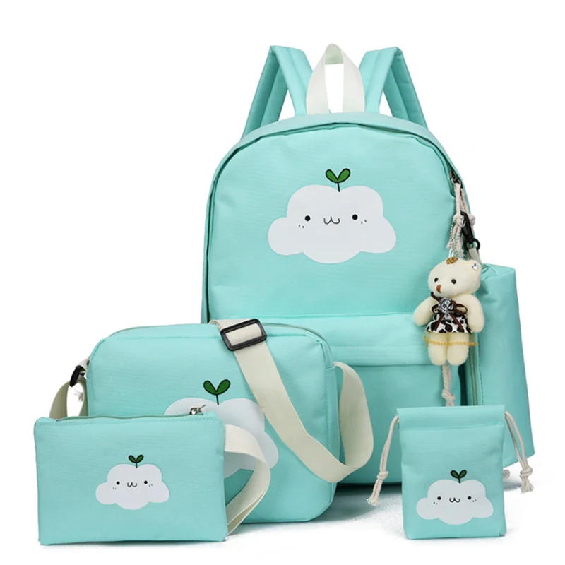 Hot Sale Fashion Schoolbag For Teenager Four Color High Quality Lovely Cloud Pattern Five -piece Set Student Backpack For Kid
Hot Sale Fashion Schoolbag For Teenager Four Color High Quality Lovely Cloud Pattern Five -piece Set Student Backpack For Kid