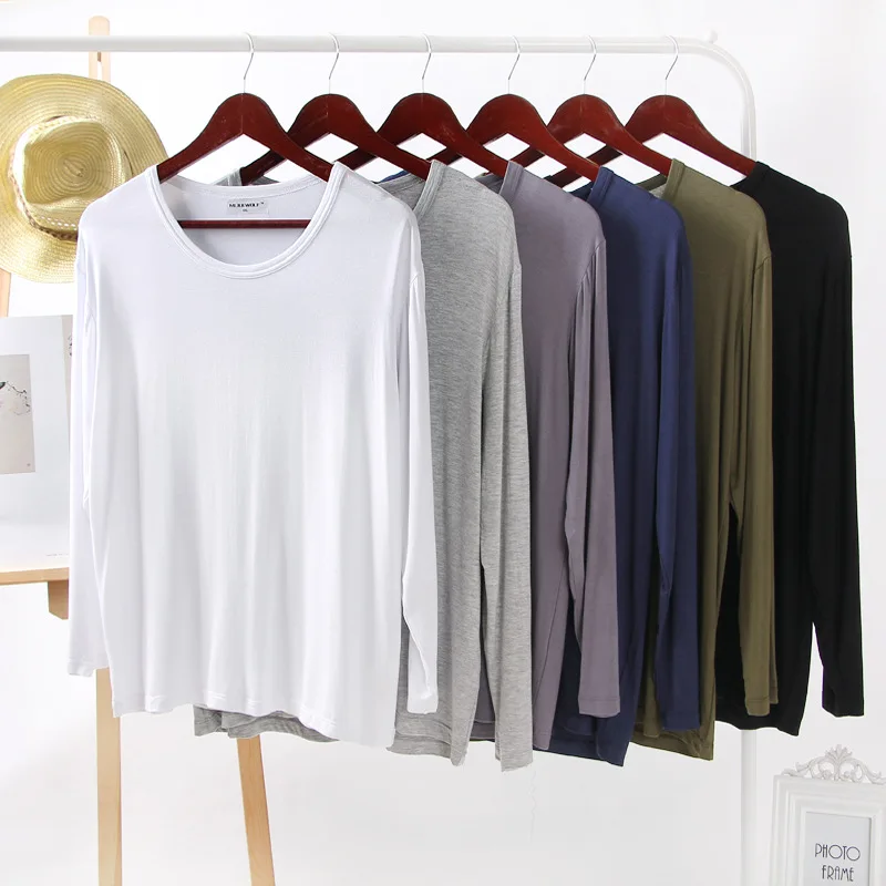 Cotton Modal Men's T-shirt Solid Color Round Collar Long Sleeve Spring And Summer Leisure T Shirt
Cotton Modal Men's T-shirt Solid Color Round Collar Long Sleeve Spring And Summer Leisure T Shirt