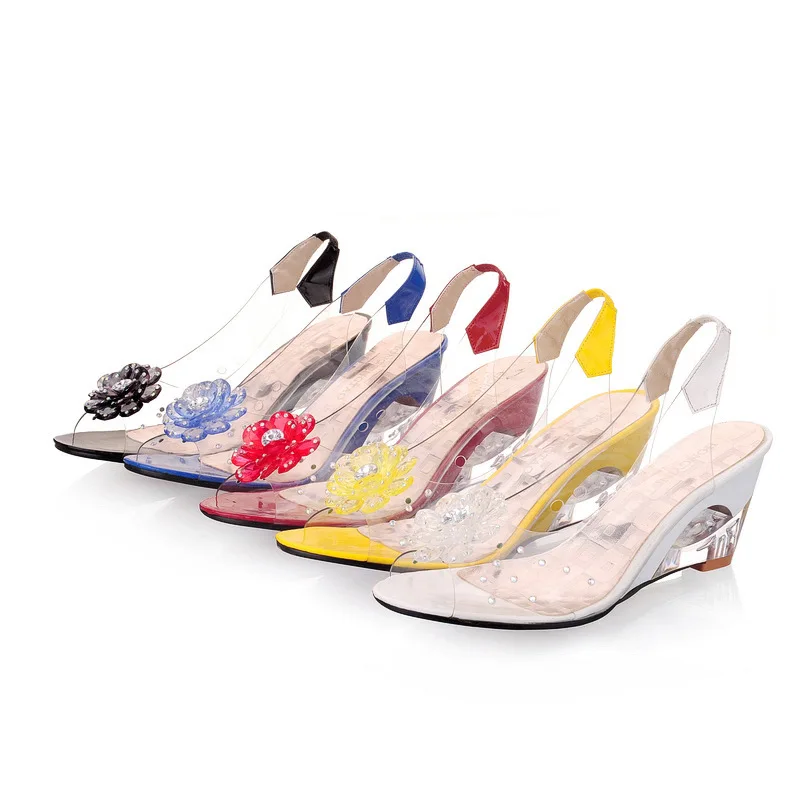 SD-089 2019 Latest Jelly transparent beads flower decorated wedge high heel sandals for women summer beach sandals multi-colors, Picture show , squine colors
SD-089 2019 Latest Jelly transparent beads flower decorated wedge high heel sandals for women summer beach sandals multi-colors, Picture show , squine colors