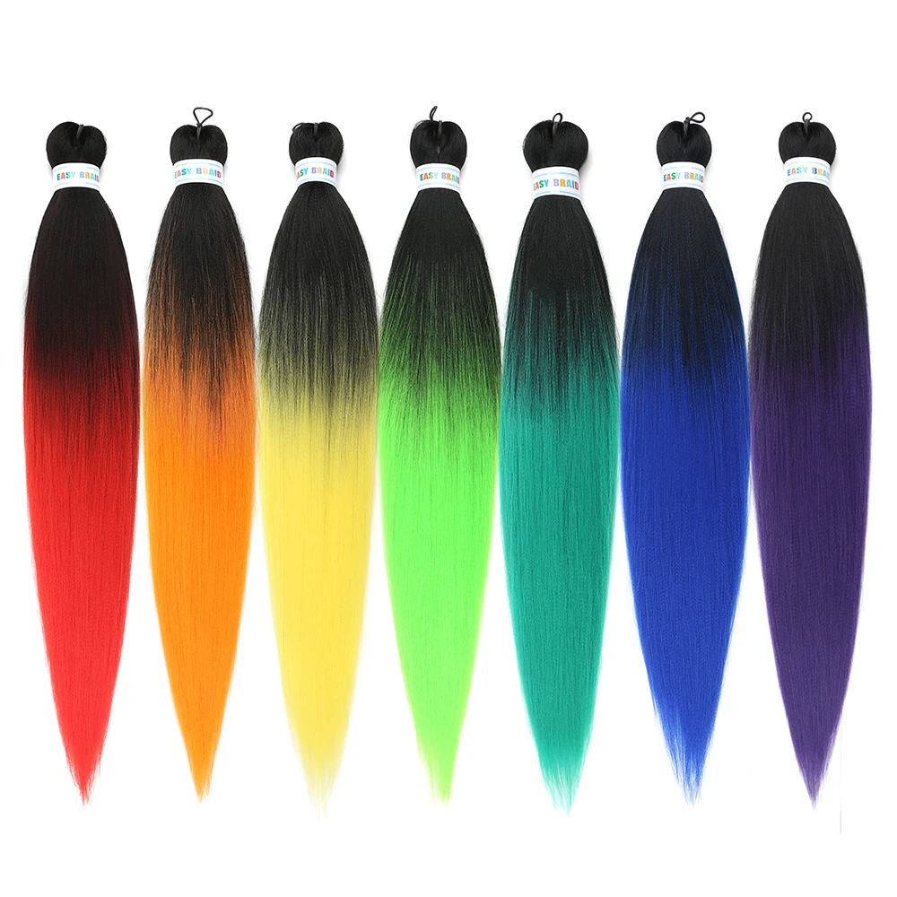 Dyeing Three colors Crochet for African Hair Expression Ombre Braids Easy Braid Pre Stretched Synthetic Braiding Hair
Dyeing Three colors Crochet for African Hair Expression Ombre Braids Easy Braid Pre Stretched Synthetic Braiding Hair