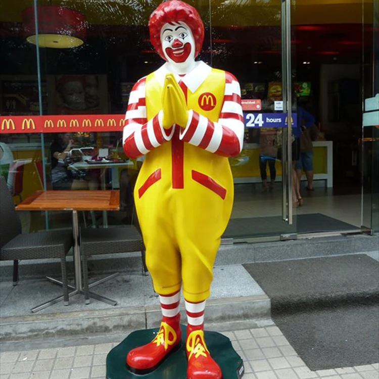 cartoon character fiberglass life size foot ronald mcdonald