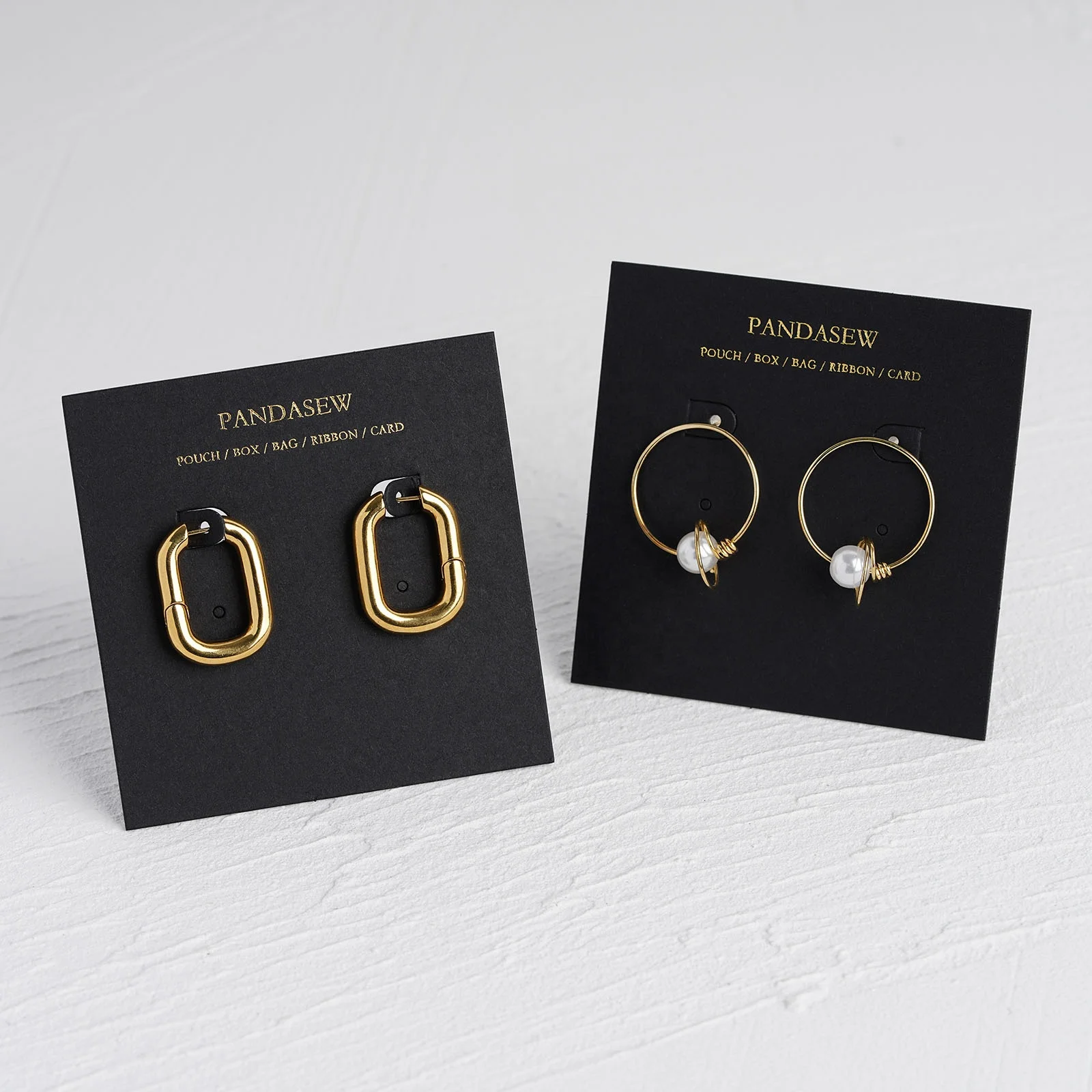 Annasew Black Custom Logo Printed Jewelry Holder Earring Necklace Display Packaging Cards Jewelry Tags
Annasew Black Custom Logo Printed Jewelry Holder Earring Necklace Display Packaging Cards Jewelry Tags