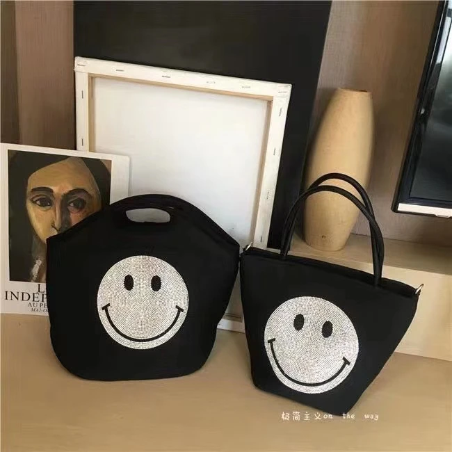 Baseball ready design free sample iron on colorful smiley face rhinestone luxury patches