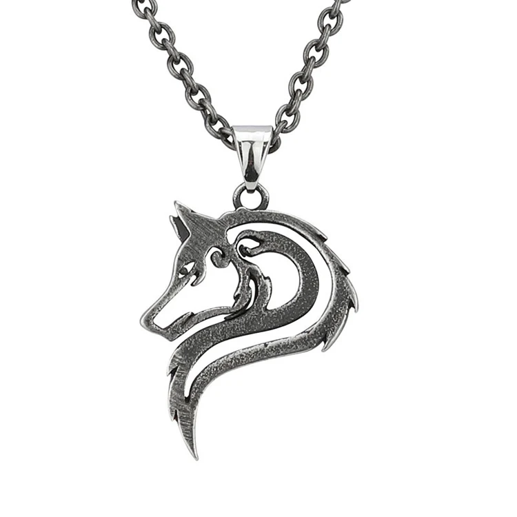 Punk Style Stainless Steel Viking Collar Metal Wolf Head Pendant for men charm necklace
Punk Style Stainless Steel Viking Collar Metal Wolf Head Pendant for men charm necklace