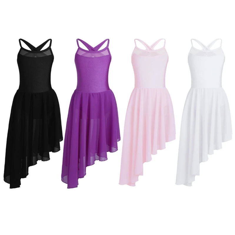 Custom Irregular Dance Costumes Girls Mesh Splice Spaghetti Straps Ballet Performance Dresses
Custom Irregular Dance Costumes Girls Mesh Splice Spaghetti Straps Ballet Performance Dresses