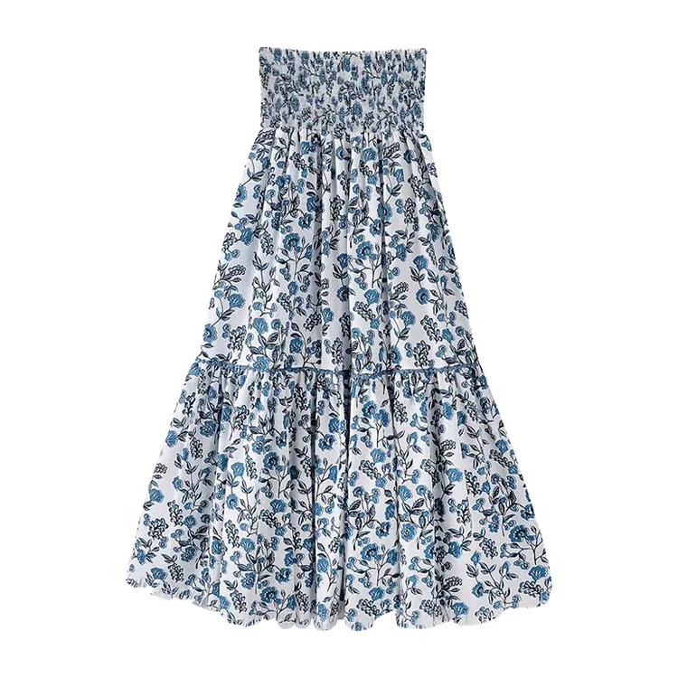 BMURHMZA2021 summer new fashion versatile women's casual print stitching elastic waist high waist floral mid length skirt, Pic
BMURHMZA2021 summer new fashion versatile women's casual print stitching elastic waist high waist floral mid length skirt, Pic