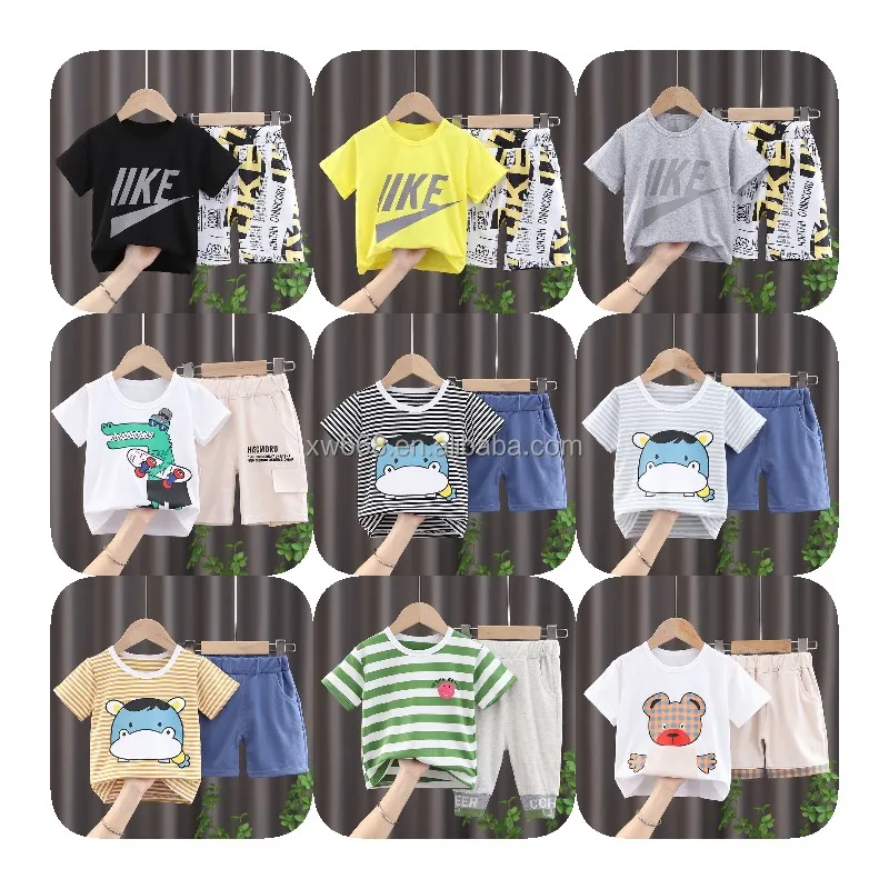Low price new children's summer short sleeved clothes baby shorts foreign summer letter two piece set boy suit
Low price new children's summer short sleeved clothes baby shorts foreign summer letter two piece set boy suit