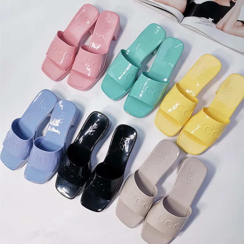 2021 Fashion Summer Women Sandals Slip-On gg Jelly Shoes Ladies Flat Beach Sandals Outdoor Holiday Slides, Customized color
2021 Fashion Summer Women Sandals Slip-On gg Jelly Shoes Ladies Flat Beach Sandals Outdoor Holiday Slides, Customized color