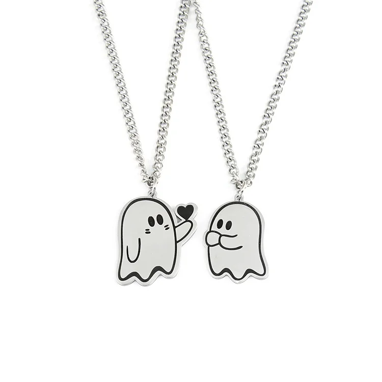 All saints' day fine jewelry necklace cute stainless steel ghost pendant necklace for couple
All saints' day fine jewelry necklace cute stainless steel ghost pendant necklace for couple