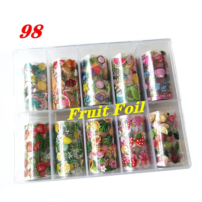 2021 Factory Wholesale Colorful Fruit Transfer Foil Nail Foil for Nail Art Sticker Decoration, As picture
2021 Factory Wholesale Colorful Fruit Transfer Foil Nail Foil for Nail Art Sticker Decoration, As picture