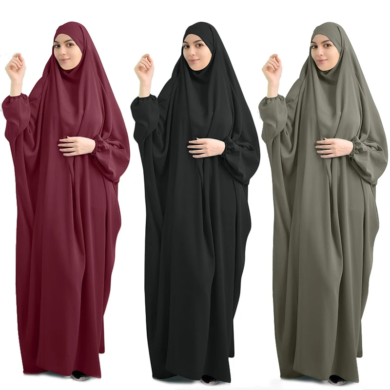 New Design Women Prayer Dresses Full Cover Islamic Clothing Long Khimar Jilbab Abaya Muslim Dress, Solid color
New Design Women Prayer Dresses Full Cover Islamic Clothing Long Khimar Jilbab Abaya Muslim Dress, Solid color