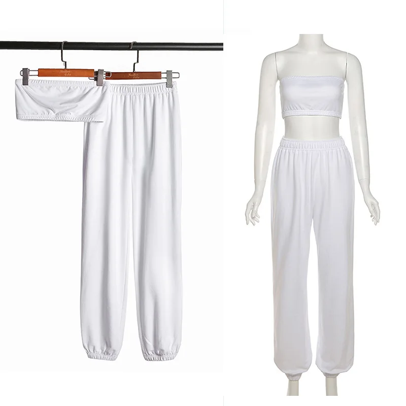 Custom Women Two Piece Set Clothing Outfits Tracksuits Tank Top Jogger Pant sets Wrapped Chest Shorts Two-piece Set, White/black/grey/khaki/brown 
Custom Women Two Piece Set Clothing Outfits Tracksuits Tank Top Jogger Pant sets Wrapped Chest Shorts Two-piece Set, White/black/grey/khaki/brown