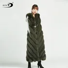 Waistcoat Fur Waistcoat Strip Coat Winter Temperament 2020 New Extra Long Overcoat Fox Fur Vest