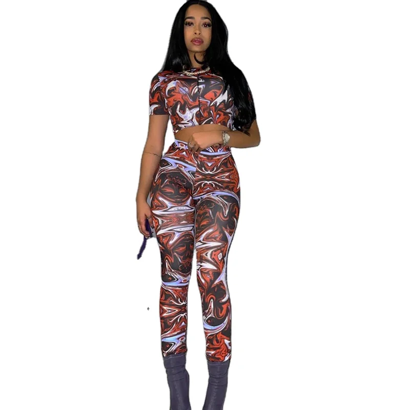 2021 Summer New Arrivals Women Casual Outfits Printed Short Crop Top Bodycon Pants Two Piece Pants Sets, Picture color
2021 Summer New Arrivals Women Casual Outfits Printed Short Crop Top Bodycon Pants Two Piece Pants Sets, Picture color