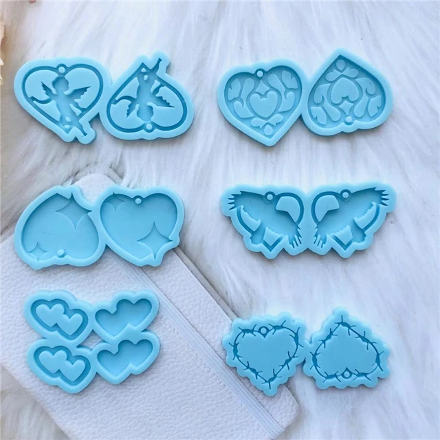 B1160 DIY Shiny Resin Love Cupid Bird Heart Silicone Earring Mold, Stock or customized
B1160 DIY Shiny Resin Love Cupid Bird Heart Silicone Earring Mold, Stock or customized