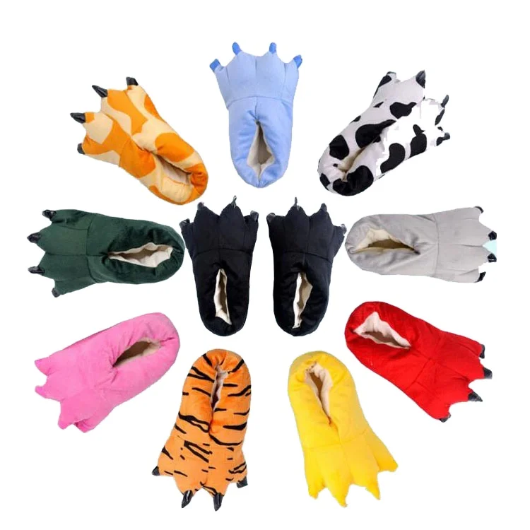 Hot style animal cartoon pajamas matching cotton super soft fabric PU bottom household bear paw foot slippers dragon claw shoes, White
Hot style animal cartoon pajamas matching cotton super soft fabric PU bottom household bear paw foot slippers dragon claw shoes, White