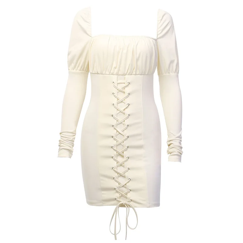 2019 fashion design fancy women casual long sleeve square collar pleats dress for lady
2019 fashion design fancy women casual long sleeve square collar pleats dress for lady