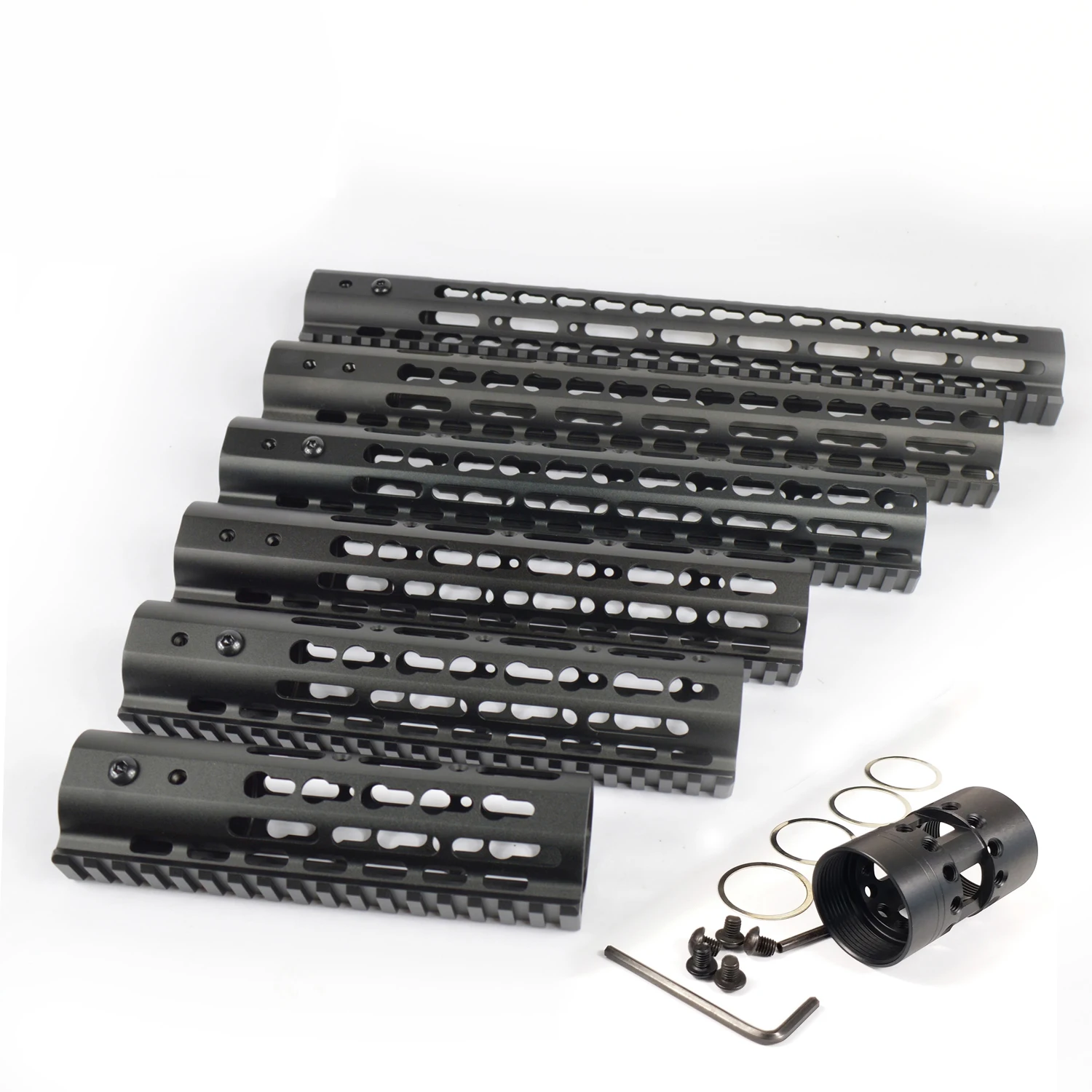 7/9/10/12/13.5/15 Inch Free float Keymod Hand guard Monolithic top rail High quality CNC Alunimun Black Color
7/9/10/12/13.5/15 Inch Free float Keymod Hand guard Monolithic top rail High quality CNC Alunimun Black Color