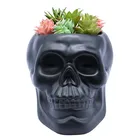 Pot Ceramic Wholesale Black Flower Pot Ceramic Skull Head Pot