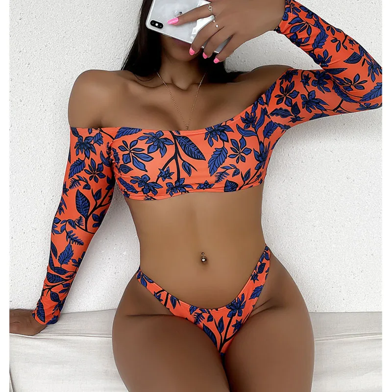 Famous Brands Long Sleeve Off The Shoulder Bathing Suit Two Piece Swimsuit African 2022 Bikinis Woman Swimwear
Famous Brands Long Sleeve Off The Shoulder Bathing Suit Two Piece Swimsuit African 2022 Bikinis Woman Swimwear