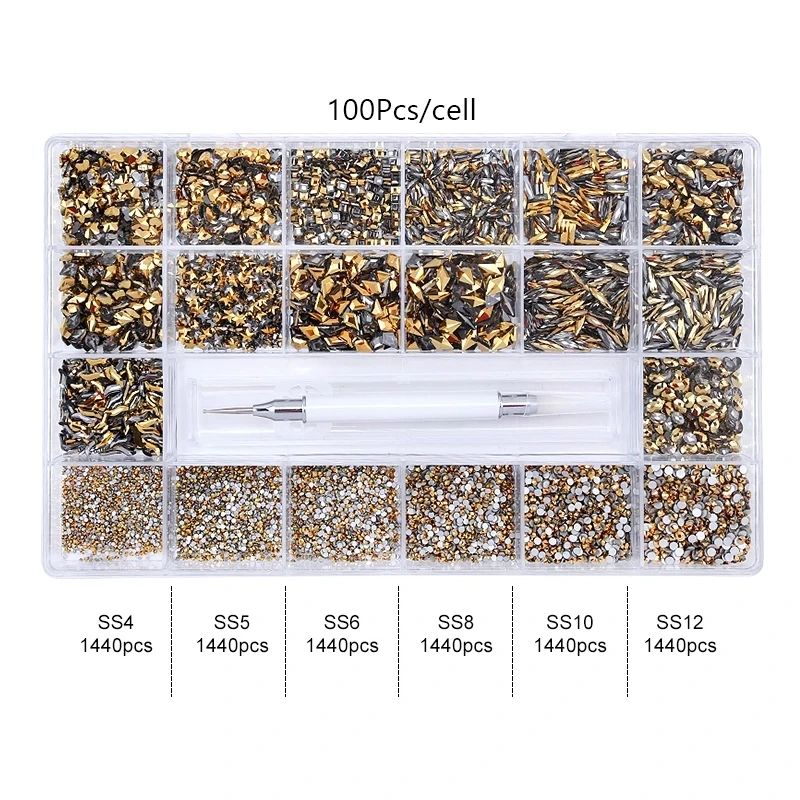 Qiao Red Gold Black Blue Nail Box Kit Professional Flatback Nail Rhinestone 3d For Nail Art Decoration
Qiao Red Gold Black Blue Nail Box Kit Professional Flatback Nail Rhinestone 3d For Nail Art Decoration