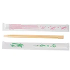 High quality disposable wooden bamboo chopsticks with paper sleeve