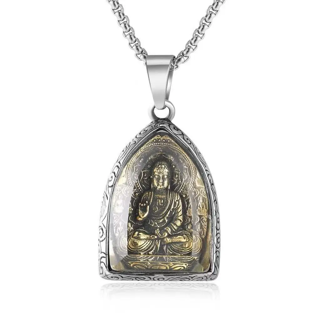 Buddhist Tathagata pendant Buddha brand Chaoren Stainless Steel Necklace Pendant
Buddhist Tathagata pendant Buddha brand Chaoren Stainless Steel Necklace Pendant