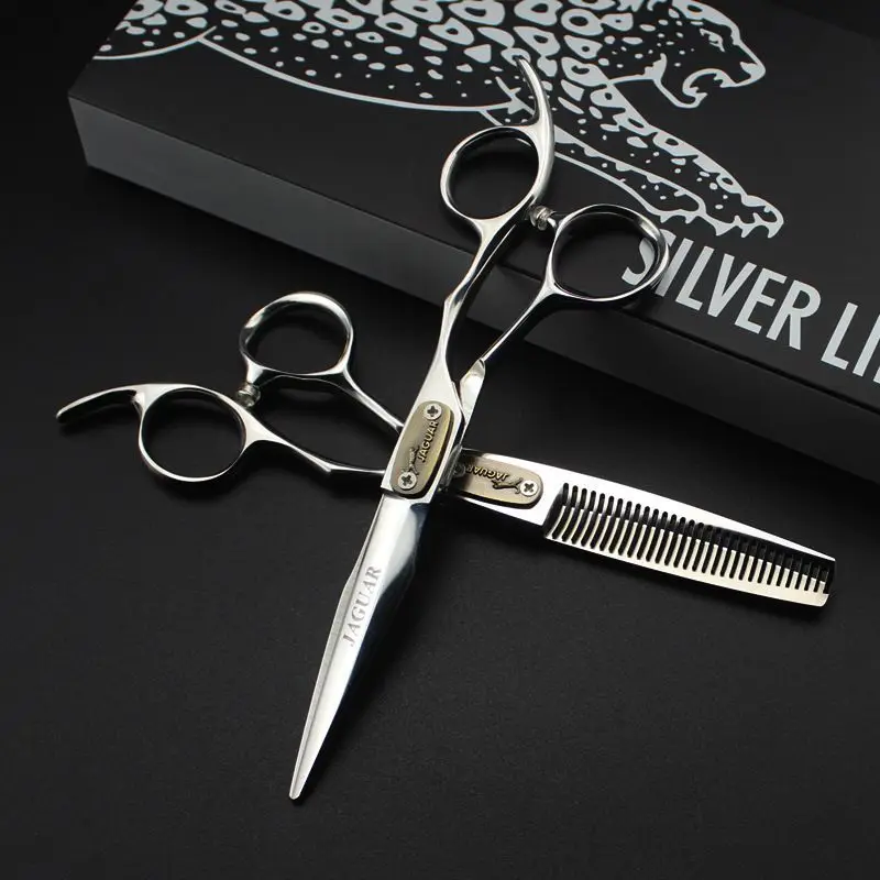 JAGUAR with retail gift case 440C 62HRC Hardness silver handle 6.0 inch barber cutting/thinning hair scissors professional
JAGUAR with retail gift case 440C 62HRC Hardness silver handle 6.0 inch barber cutting/thinning hair scissors professional