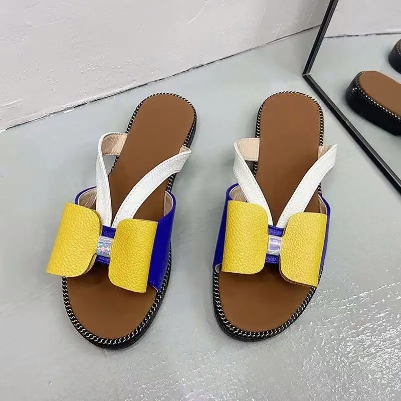 2021 new arrivals shoes Summer Ladies Fashion plus size Outdoor Beach Casual Patch Bow Flat Flat Direct-Wear Flip-flops slides, Picture colors
2021 new arrivals shoes Summer Ladies Fashion plus size Outdoor Beach Casual Patch Bow Flat Flat Direct-Wear Flip-flops slides, Picture colors