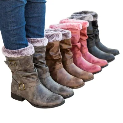 European and American 2020wish Amazon's new women's boots casual shoes short boots middle tube 40-43 plus-size, As shown in figure
European and American 2020wish Amazon's new women's boots casual shoes short boots middle tube 40-43 plus-size, As shown in figure