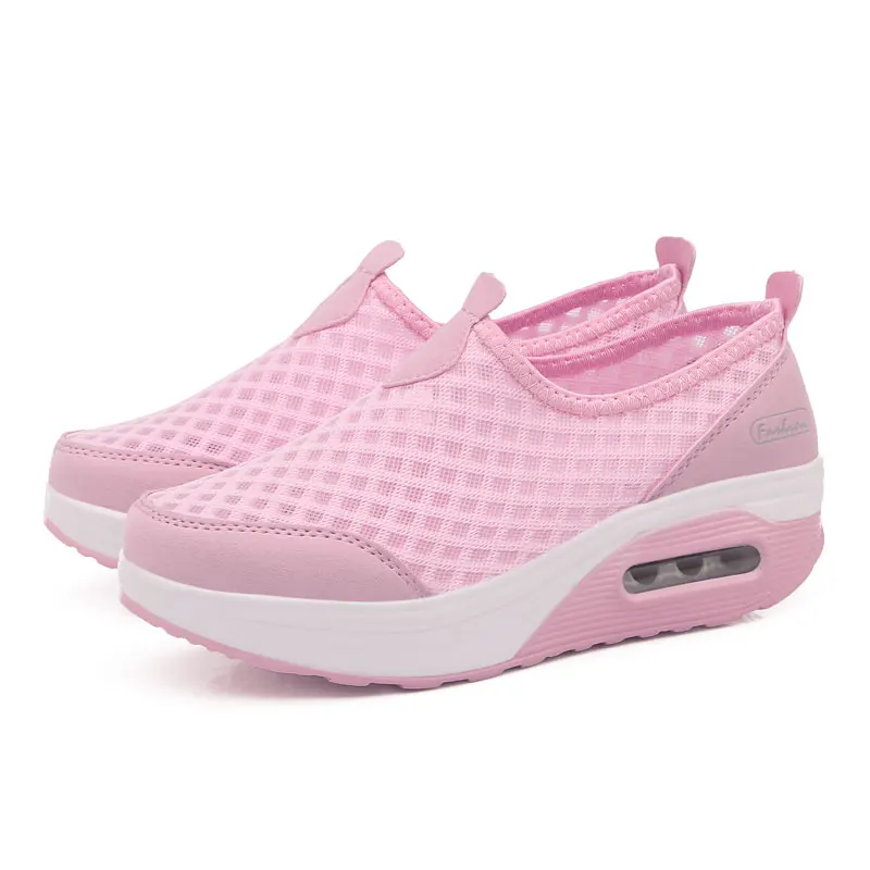 Air mesh plus size ladies slip on sports shoes walking footwear platform sneakers, Black/blue/pink/grey
Air mesh plus size ladies slip on sports shoes walking footwear platform sneakers, Black/blue/pink/grey
