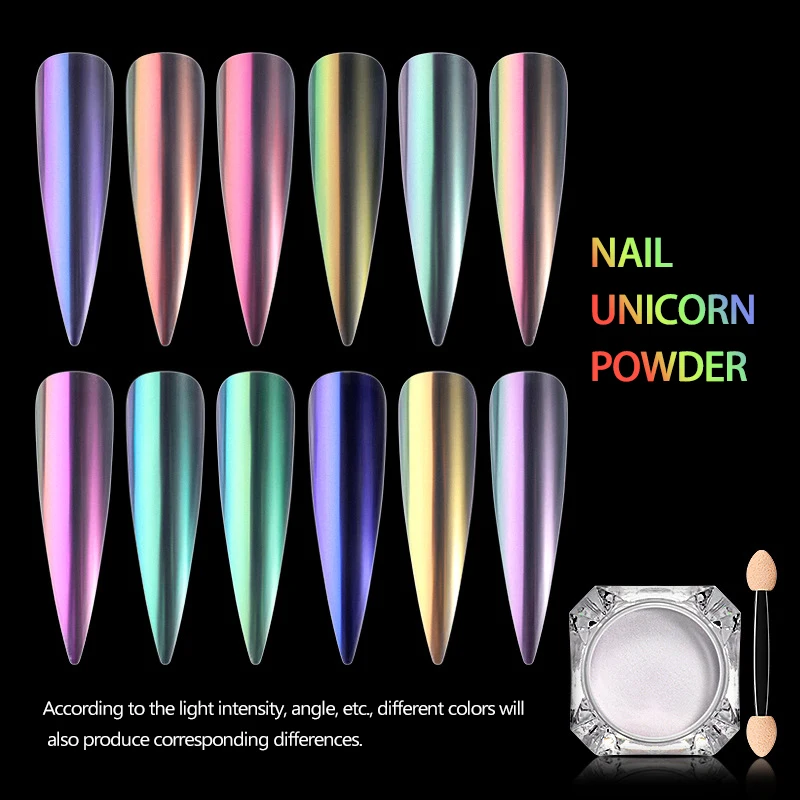 Wholesale Popular Nails Colorful Shell Multi Chrome Powder Rainbow Pigment Aurora Powder Unicorn Nail Powder, 12 colors
Wholesale Popular Nails Colorful Shell Multi Chrome Powder Rainbow Pigment Aurora Powder Unicorn Nail Powder, 12 colors