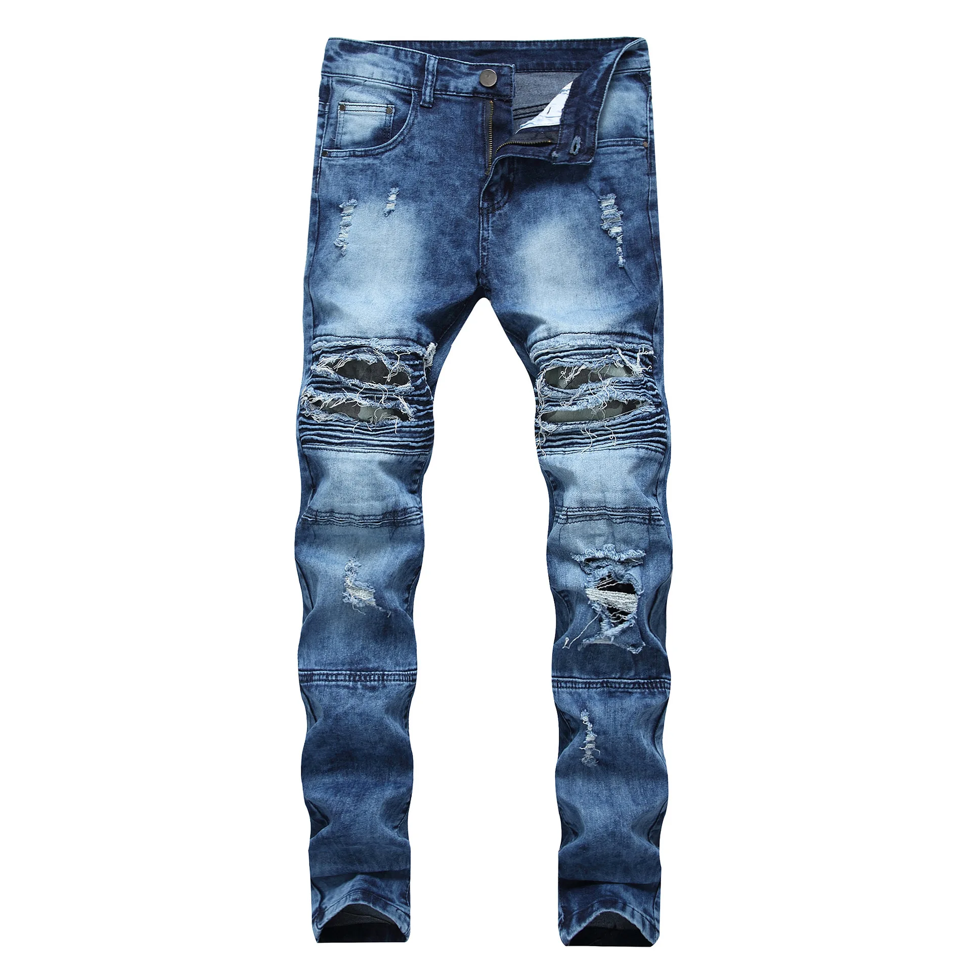 Fashion Biker Streetwear Distressed Ripped Denim Slim Fit Straight Skinny Pantalon Mens Jeans Denim, Picture color
Fashion Biker Streetwear Distressed Ripped Denim Slim Fit Straight Skinny Pantalon Mens Jeans Denim, Picture color