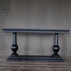 New Design Living Room Furniture Wooden Side Table, Hot Sale Black Stain Console Table