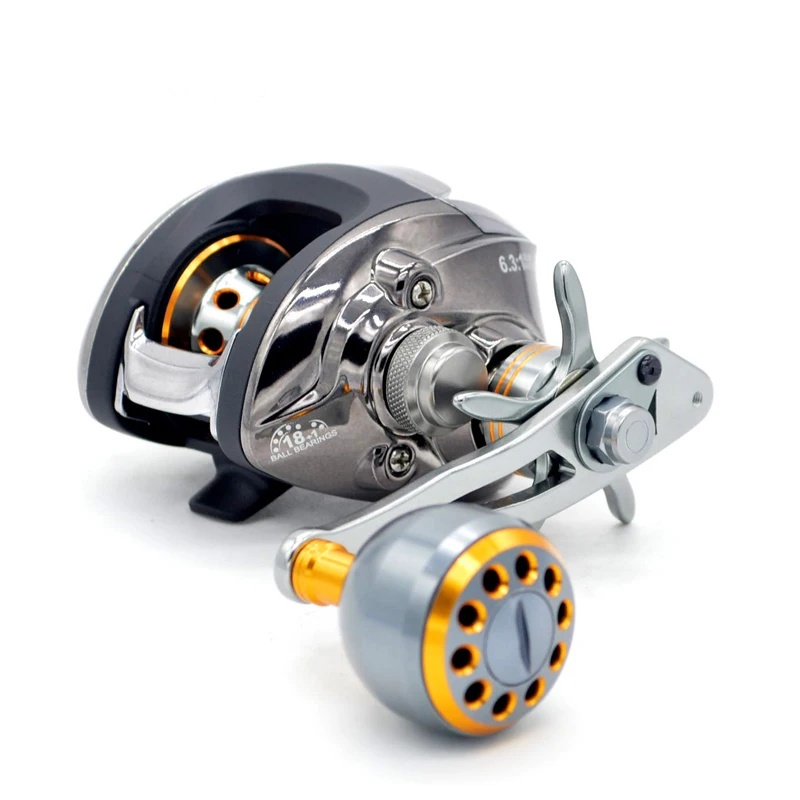 Low Profile Baitcasting Reel with Crank Handle 6.3:1 Gear Ratio Casting Fishing Reel
Low Profile Baitcasting Reel with Crank Handle 6.3:1 Gear Ratio Casting Fishing Reel