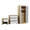 New Durable Storage High Gloss Wood Bedroom Furniture Wardrobe Set