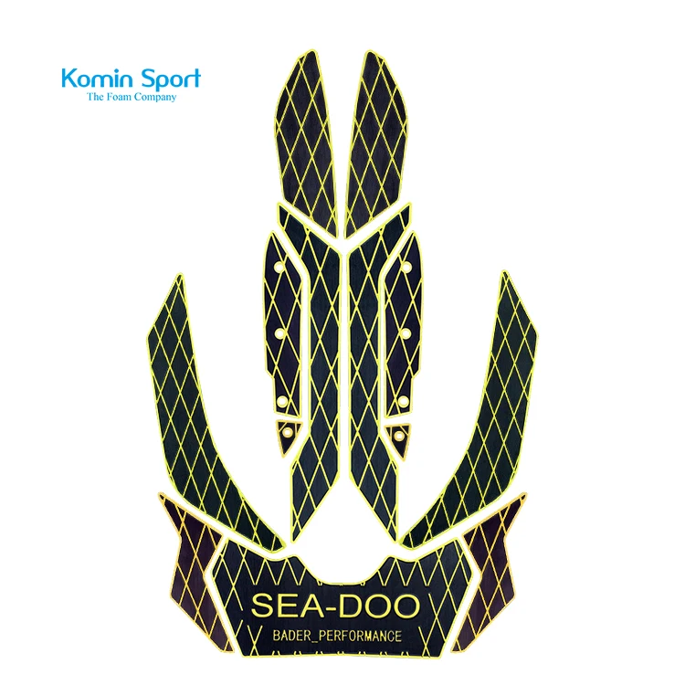 EVA jet ski traction mat sheets for Sea-doo RXP-X260 RXP-X 300 2013 with diamond pattern, Black over yellow
EVA jet ski traction mat sheets for Sea-doo RXP-X260 RXP-X 300 2013 with diamond pattern, Black over yellow