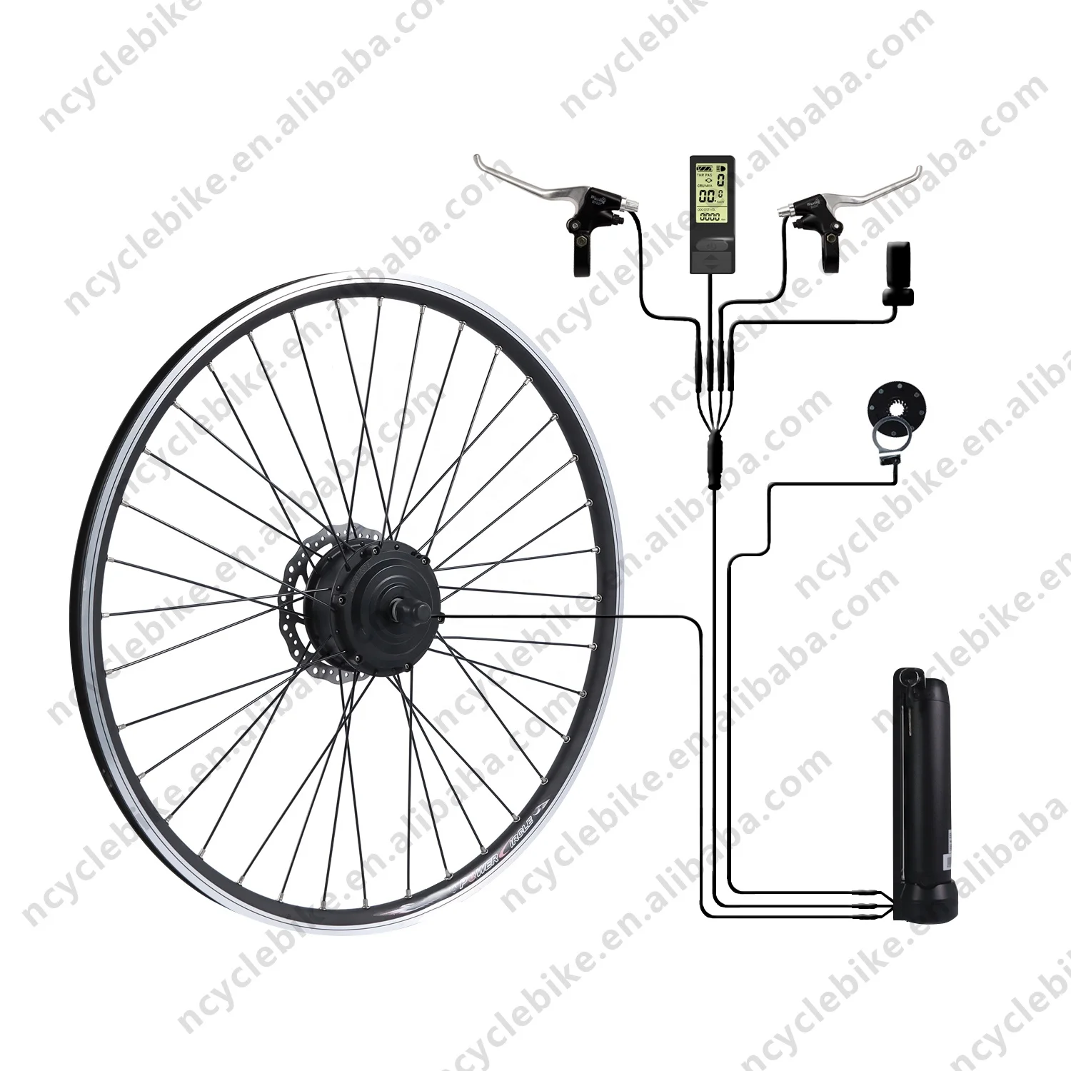 

Kit de bicicleta electrica ebike electric bicycle conversion kit 250w cheap sell, Black+silver