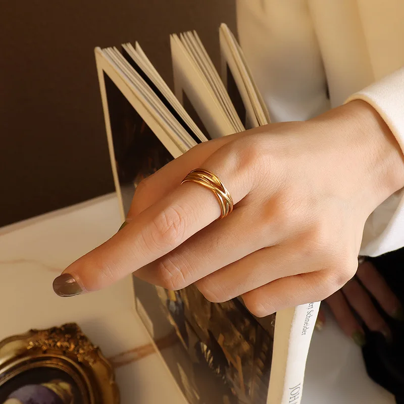 2021 Gold Filled Love Cross C-shaped Opening Multi-layer Stainless Steel Ring Fashion Jewelry for Women, Silver/gold
2021 Gold Filled Love Cross C-shaped Opening Multi-layer Stainless Steel Ring Fashion Jewelry for Women, Silver/gold