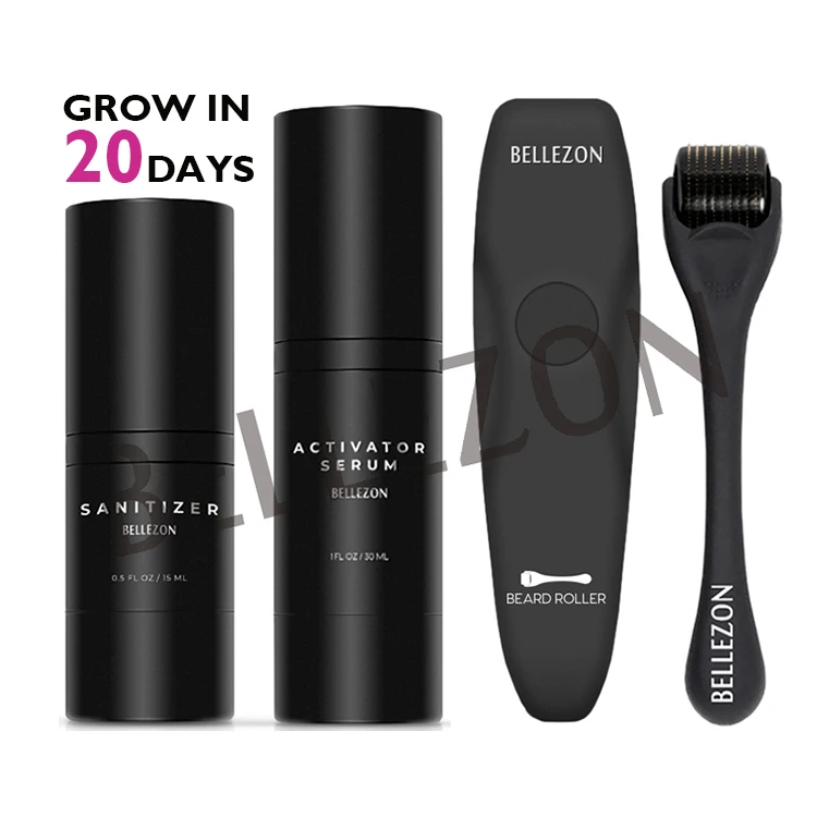 BELLEZON Professional Grow Beard in 20 Days Beard Roller and Beard Growth Kit, Black
BELLEZON Professional Grow Beard in 20 Days Beard Roller and Beard Growth Kit, Black