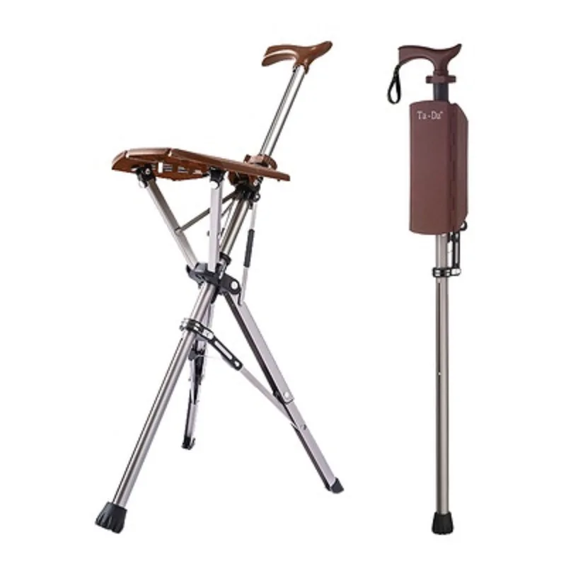 Folding Ta-Da Chair Three-legged Cane Hiking Chair Portable Walking Stick With Seat Suitable for disabled or elderly, Brown, red, black, light green
Folding Ta-Da Chair Three-legged Cane Hiking Chair Portable Walking Stick With Seat Suitable for disabled or elderly, Brown, red, black, light green