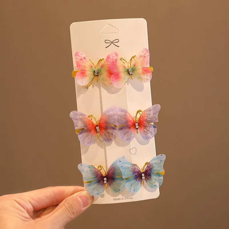MIO Butterfly hair clips set 6pcs/set gradient color metal alloy luxury kids hairpins exquisite fashion hair pins for girls
MIO Butterfly hair clips set 6pcs/set gradient color metal alloy luxury kids hairpins exquisite fashion hair pins for girls