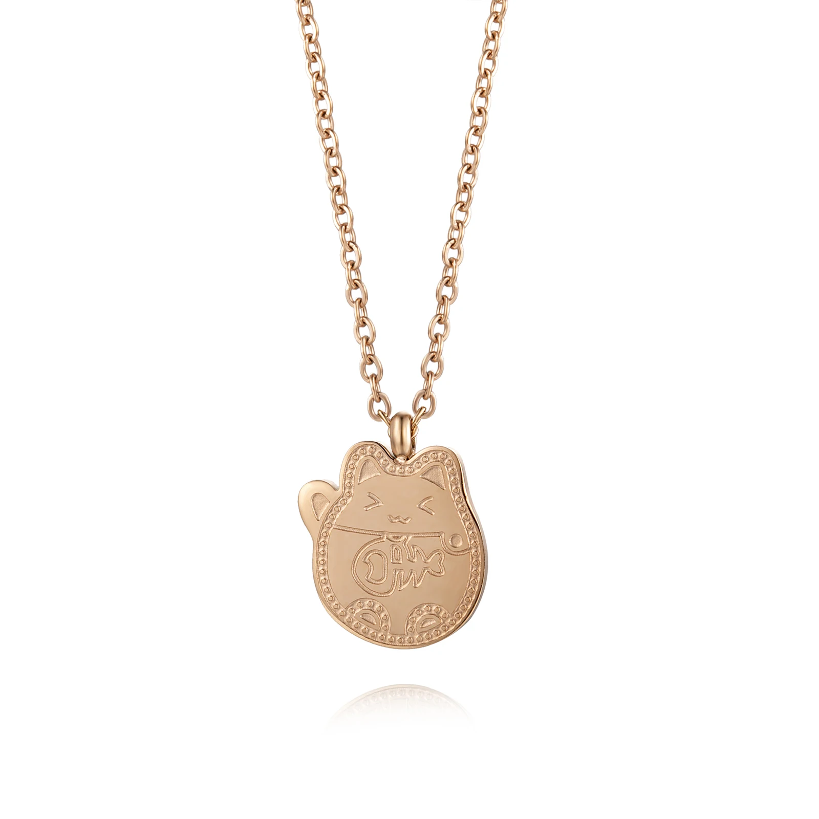 New Design Women Stainless Steel Jewelry Rose Gold Lovely Cute Cat Charm Pendant Necklace Stainless Steel, Picture shows
New Design Women Stainless Steel Jewelry Rose Gold Lovely Cute Cat Charm Pendant Necklace Stainless Steel, Picture shows