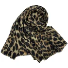 Custom Leopard Print Fabric Lady Floral Acrylic Scarf