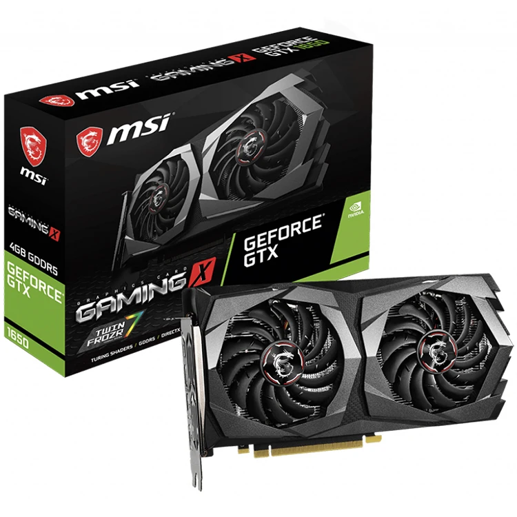 MSI Nvidia GTX 1650 Gaming X Graphics Card with 128-Bit 4GB GDRR6 HDCP Support DirectX 12 Dual Fan
MSI Nvidia GTX 1650 Gaming X Graphics Card with 128-Bit 4GB GDRR6 HDCP Support DirectX 12 Dual Fan