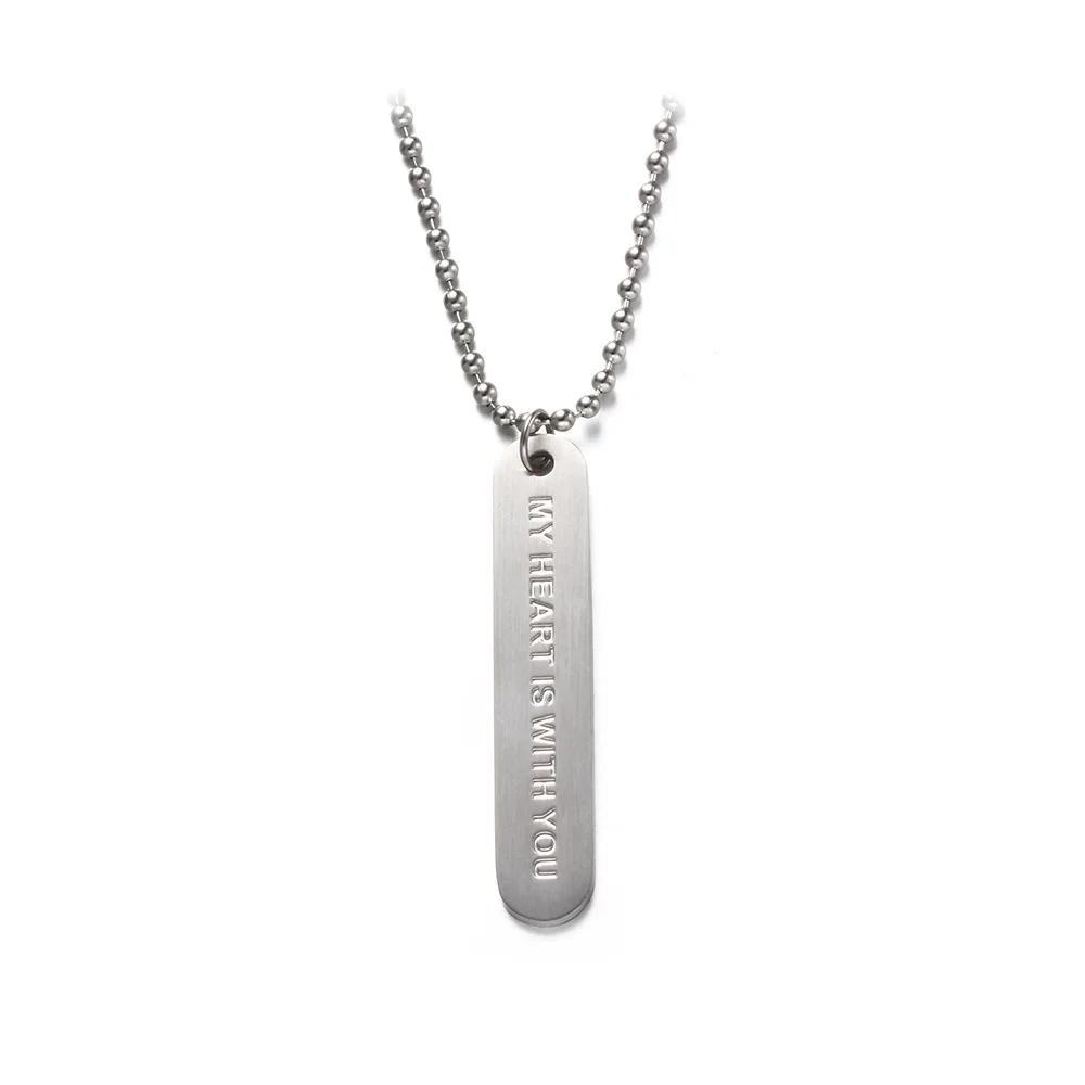 New military tooling simple couple personality fashion military long fashion om pendant necklace, Gold, steel
New military tooling simple couple personality fashion military long fashion om pendant necklace, Gold, steel