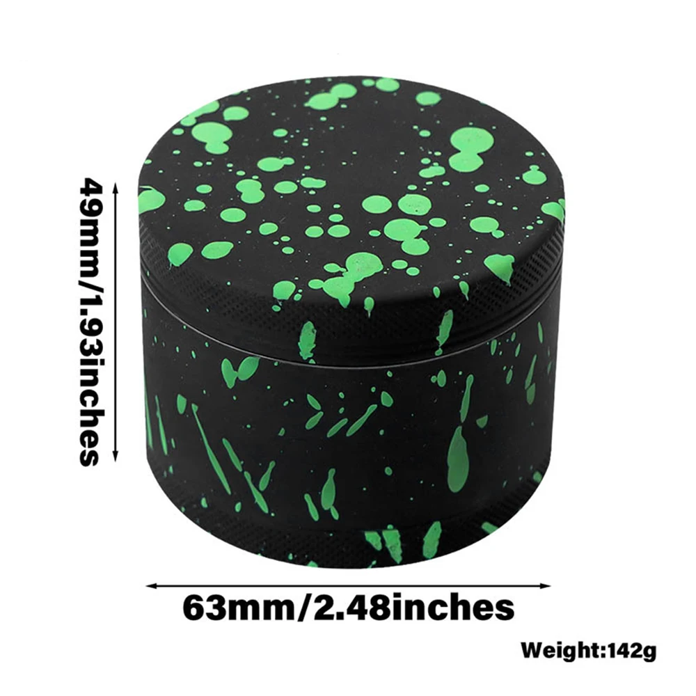 Rubber paint spot design smoke grinder Aluminum alloy 4 layer 63mm smoke grinder, Mix color
Rubber paint spot design smoke grinder Aluminum alloy 4 layer 63mm smoke grinder, Mix color