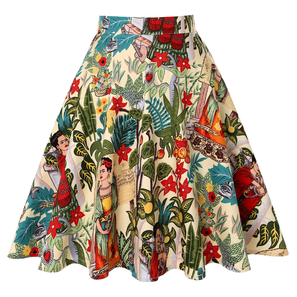Green Floral Print Retro Vintage Cotton Skirt VD0020 2021 Women Ladies Summer Skirts, Apricot
Green Floral Print Retro Vintage Cotton Skirt VD0020 2021 Women Ladies Summer Skirts, Apricot