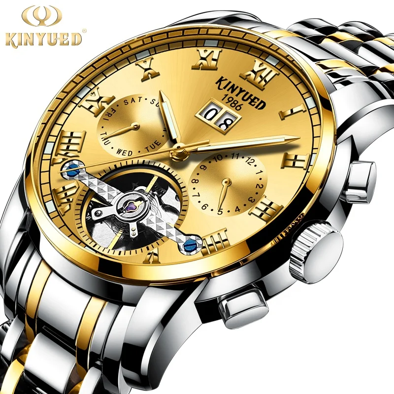 KINYUED stainless steel drop shipping luxury reloj montre quartz watch sport mechanical automatic wrist watches
KINYUED stainless steel drop shipping luxury reloj montre quartz watch sport mechanical automatic wrist watches